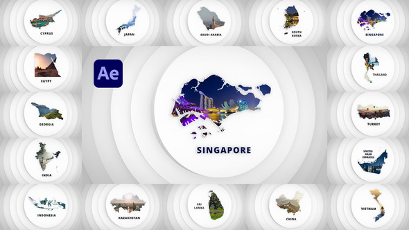 Disks Maps Opener - Asia for After Effects
