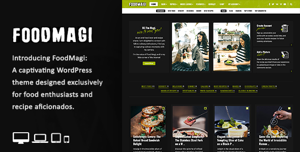 FoodMagi - Bookmark Cooking Recipes WordPress Theme