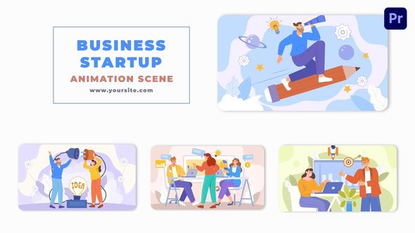 Business Startup Premiere Pro Animation Scene
