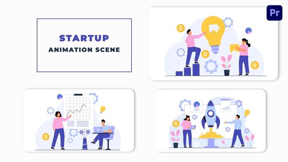 Startup Business Idea Premiere Pro Animation Scene