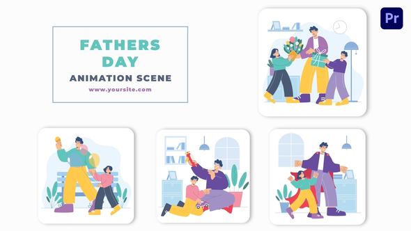 Fathers Day Premiere Pro Animation Scene