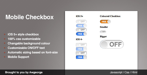jQuery iOS Checkboxes - CodeCanyon 3797365