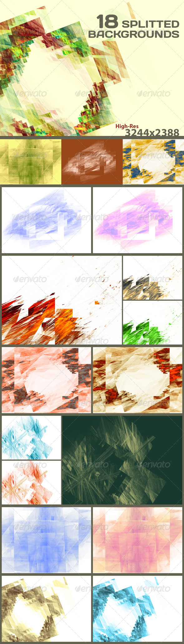 18 Splitted Backgrounds - Abstract Backgrounds