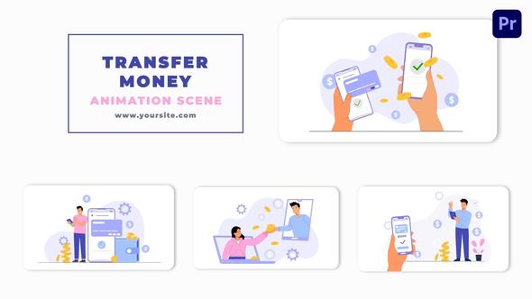 Transfer Money Premiere Pro Animation Scene Pack