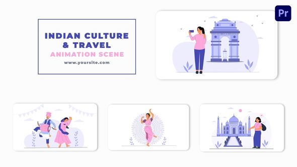 Indian Dance Culture and Tourist Places Animation Scene Packs