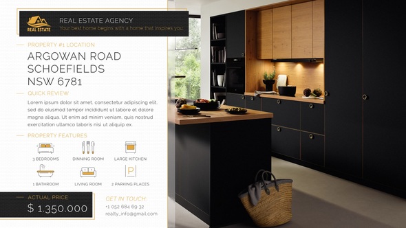 Real Estate Agency Promo Video Displays template preview