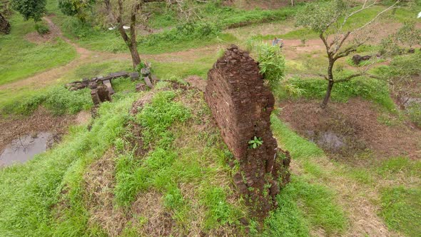 Aerial View of Ruins in the My Son Sanctuary Remains of an Ancient Cham Civilization in Vietnam alt