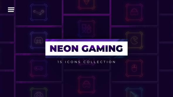 Neon Gaming Icons