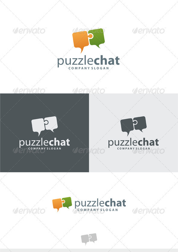 Puzzle Chat Logo By Kapacyko Graphicriver