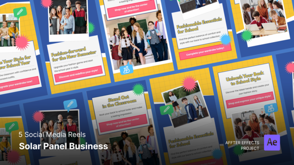 Back to School Fashion Promo - Social Media Reels Product Promo template preview