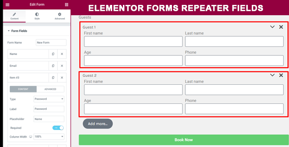 elementor repeater preview