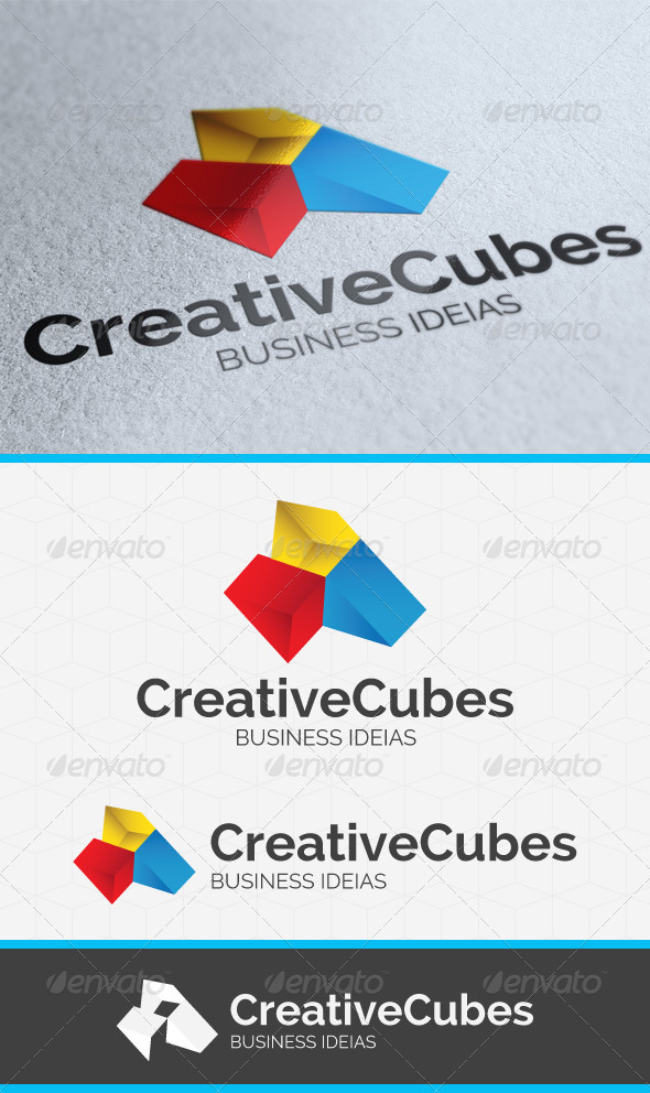 Creative Cubes Logo Template - Vector Abstract