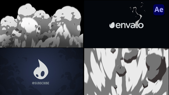 2D Cartoon Explosion Logo Opener [After Effects]