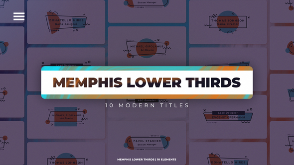 Memphis Lower Thirds | Premiere Pro