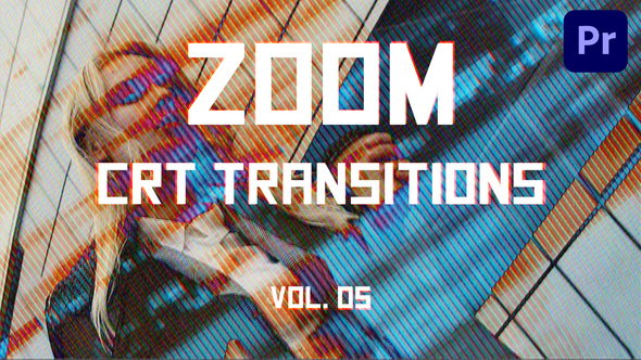 CRT Zoom Transitions for Premiere Pro Vol. 05