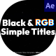 Black RGB Simple Titles - VideoHive Item for Sale