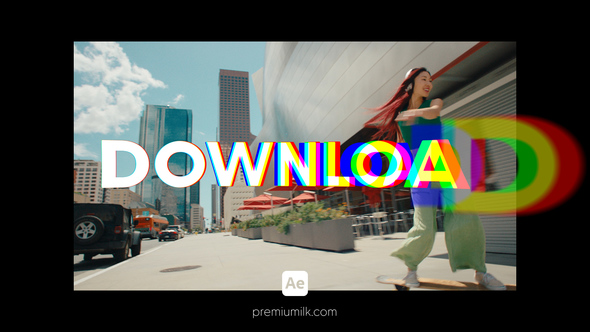 Fast Titles Pack Color Distortion Titles template preview