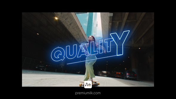 Fast Titles Pack Neon Titles template preview