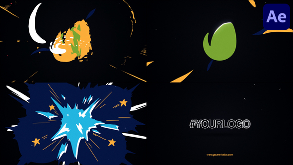 Multicolor Explosive Logo | After Effects