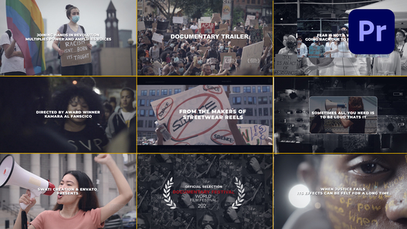 Documentary Minimal Premiere Pro template preview