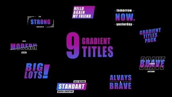 Gradient Titles | After Effects Titles template preview