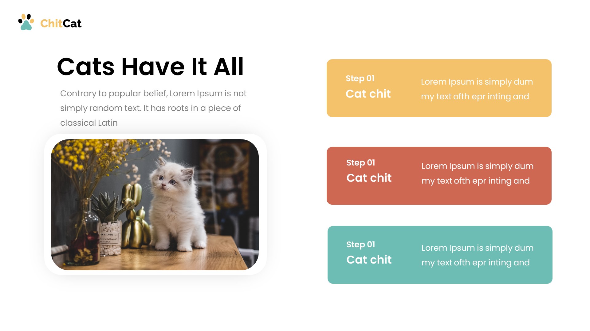 ChitCat - Cat Animal Powerpoint Template, Presentation Templates ...