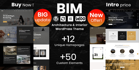 Free download BIM - Architecture & Interior Design Elementor WordPress Theme