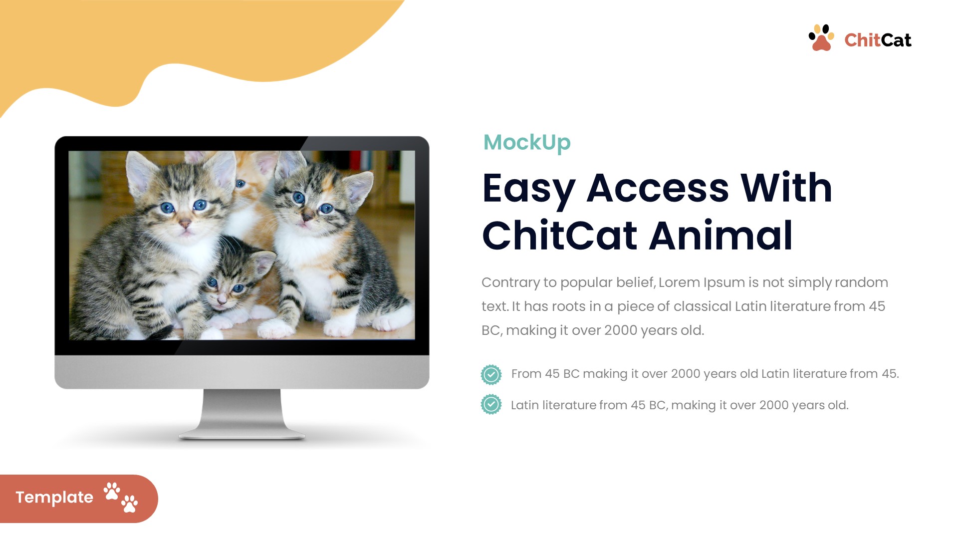 ChitCat - Cat Animal Google Slides Template, Presentation Templates