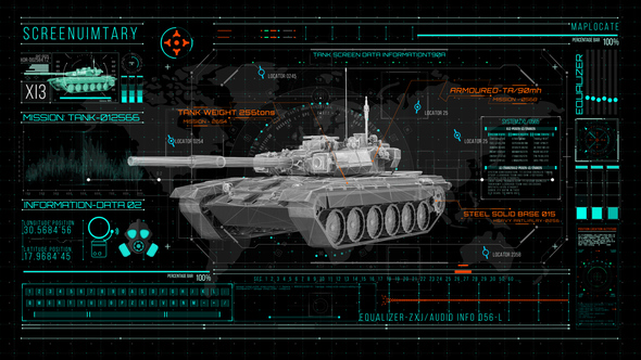 HUD700 Screen Military Tank