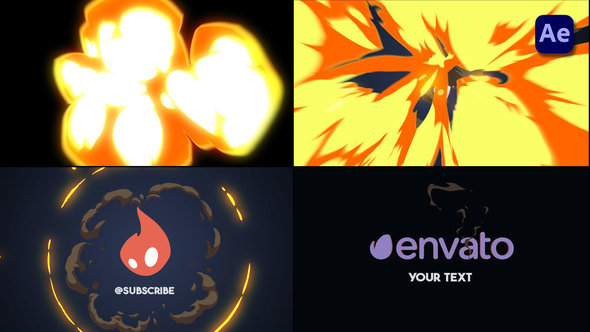 Logo Opener - 2D Cartoon Explosion [After Effects]