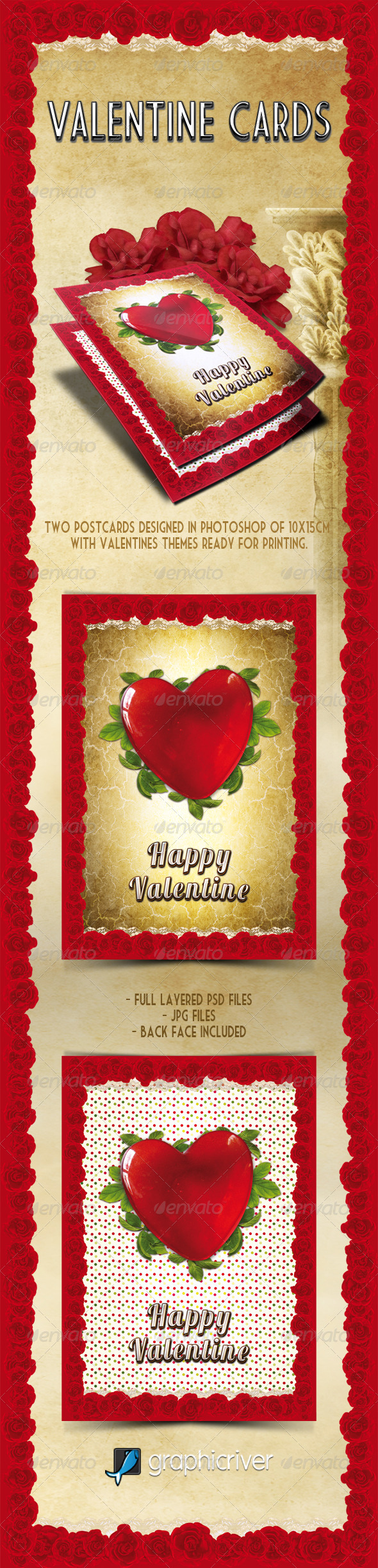 Valentines Cards - Holiday Greeting Cards