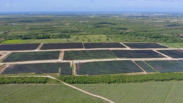 El Soco in Caribbean investing in the future with photovoltaic farm; aerial alt