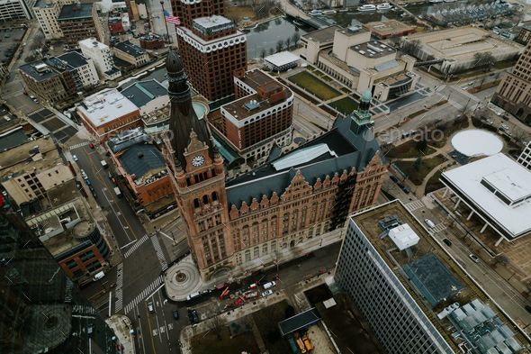  Milwaukee, Wisconsin, Aerial View of New Milwaukee