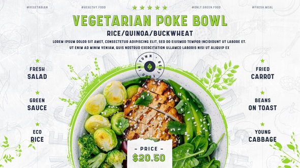 Green Food Promo II Product Promo template preview