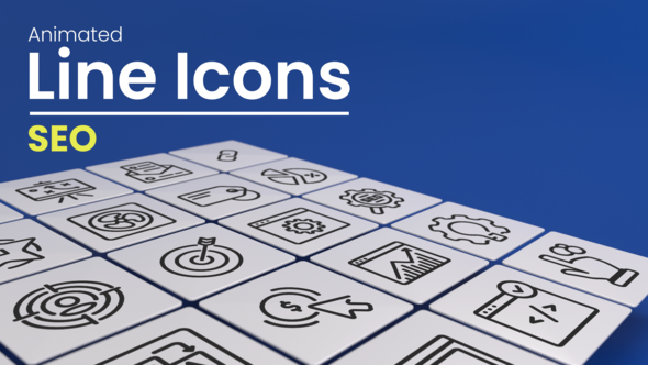 50 Animated SEO Line Icons