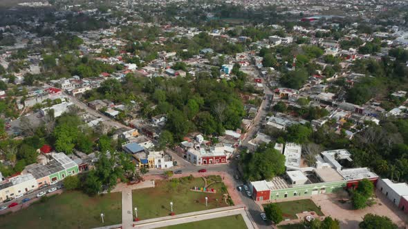 Aerial Panoramic Shot of Urban Neighbourhood alt