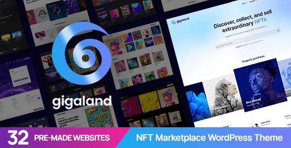 Gigaland – NFT Marketplace WordPress Theme