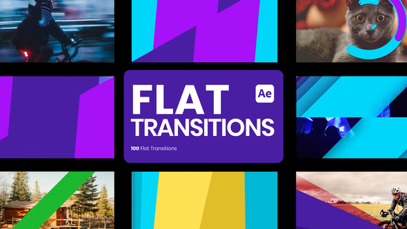 Flat Transitions for After Effects Elements template preview