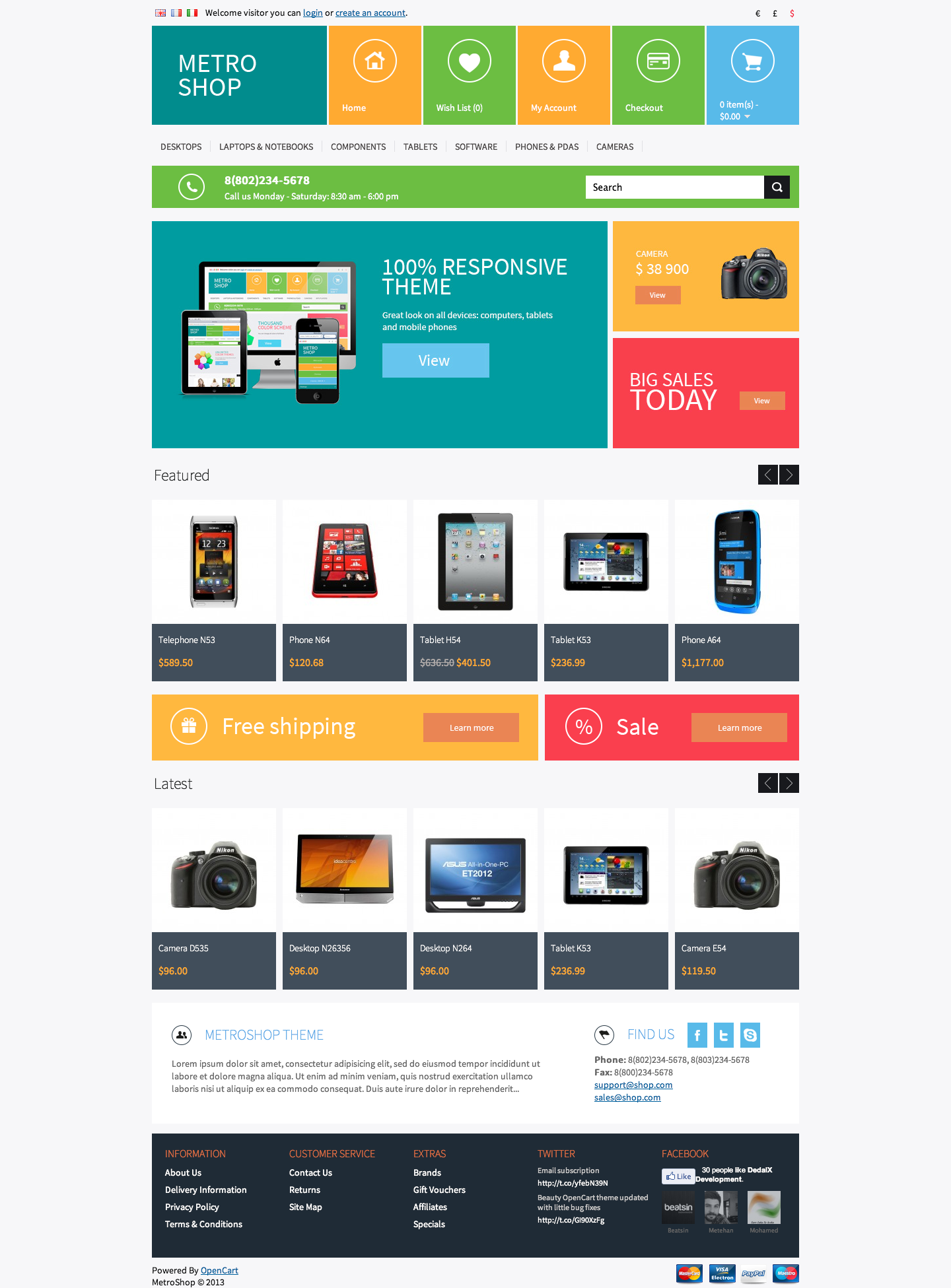 MetroShop - Premium OpenCart theme by dedalx | ThemeForest