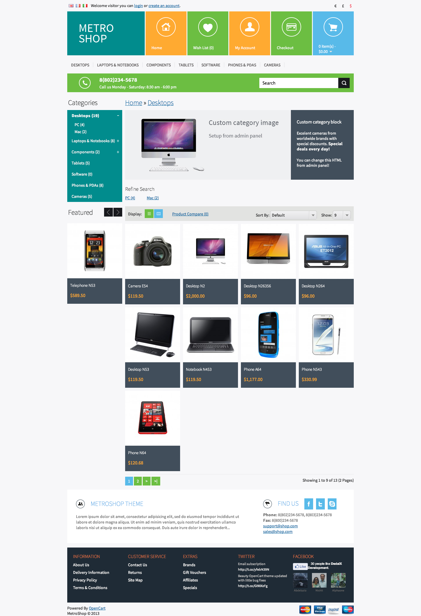 MetroShop - Premium OpenCart theme by dedalx | ThemeForest