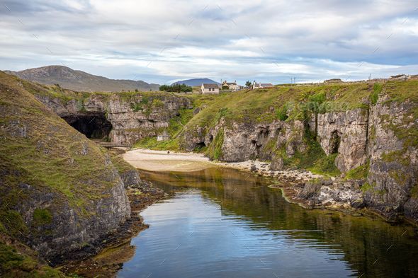 Smoo Cave, near Durness in Scotland, a Popular Stop for Sightseeing on the NC500 Driving Route.