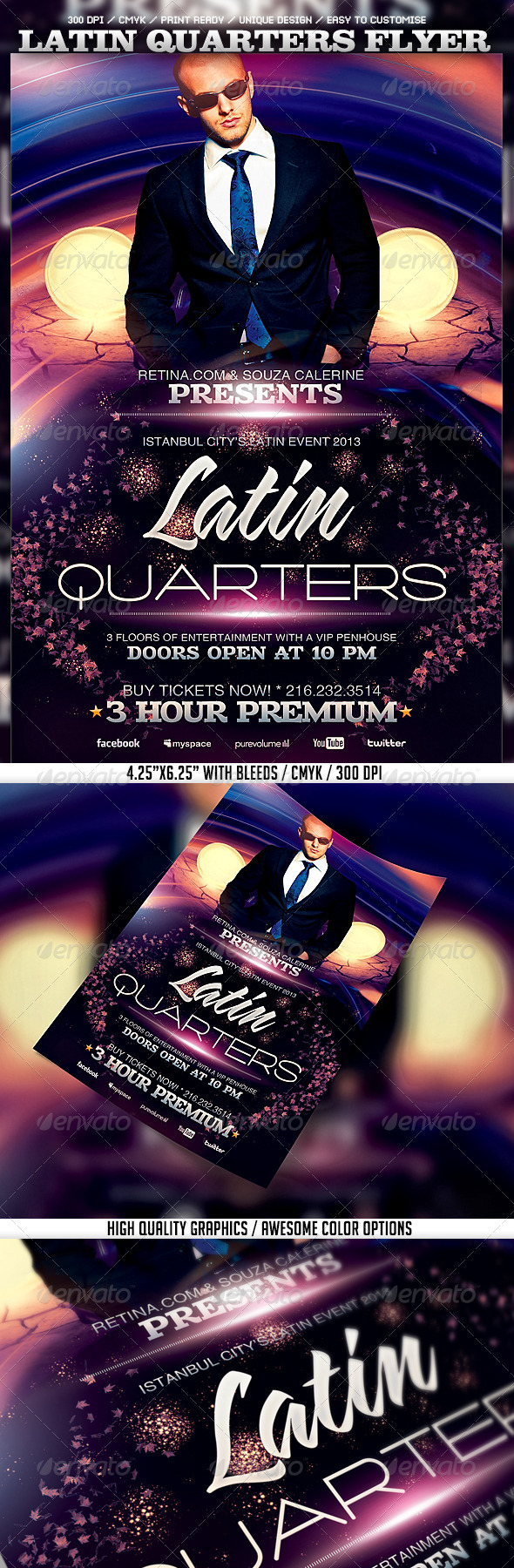 Latin Quarters Flyer Template By Mexelina