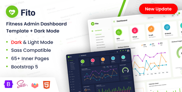 Fito Fitness Admin Dashboard Template With Dark Layout By Dexignzone 3752