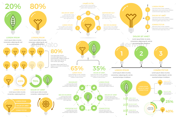 Light Bulb - Energy - Infographics