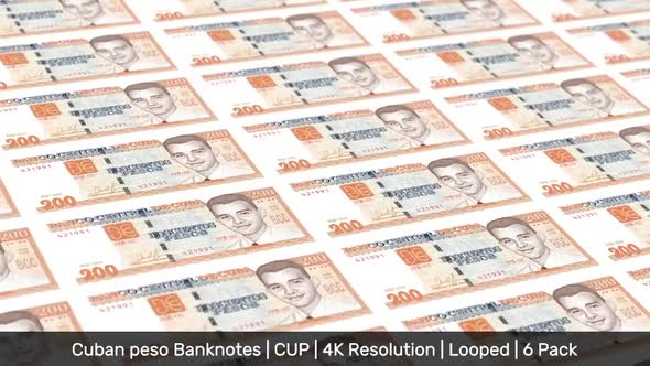 Cuba Banknotes Money / Cuban peso / Currency $MN, ₱ / CUP / 6 Pack - 4K alt