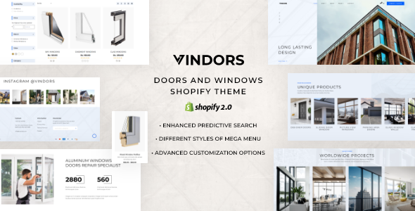 Vindors – Door Systems & Windows Shopify Theme