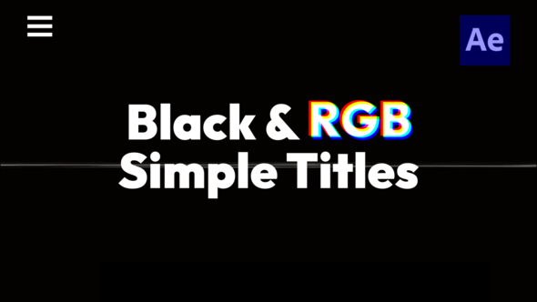 Black RGB Simple Titles