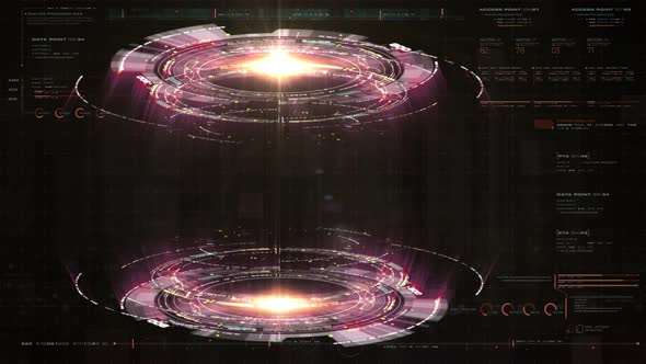 Motion Graphic Circular Holographic Head Up Display alt