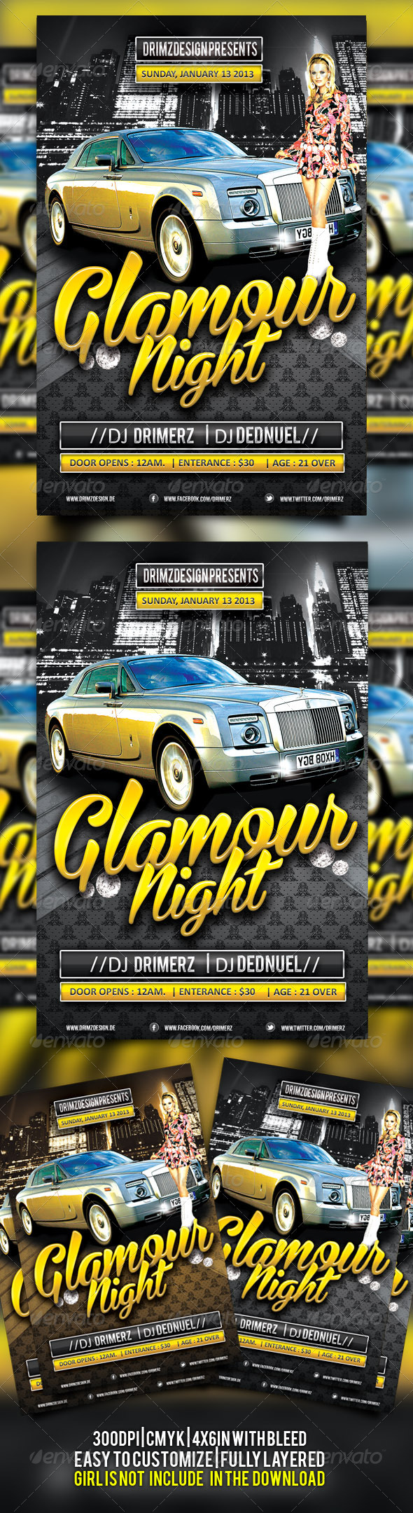 Glamour Flyer - Clubs & Parties Events