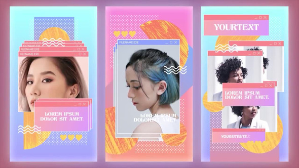 Windows Stories Elements template preview